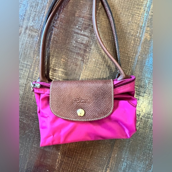 Lonchamp Le Pliage small hot pink EUC - Picture 5 of 12